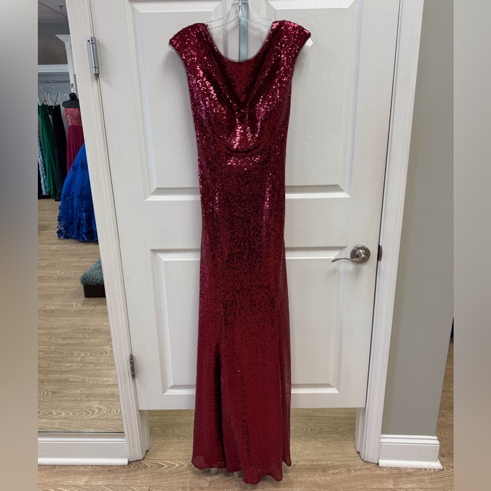 Elegant Red Sequin Gown